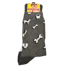 Hasbro OPERATION Men's Crew Socks Size 10-13 Bone Game Pieces Gray White
